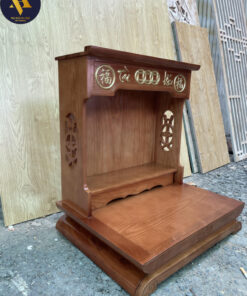 Mẫu bàn thờ 3 đồng tiền gỗ sồi đẹp giá rẻ
